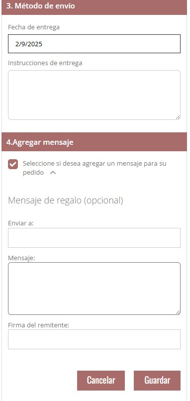Agregar mensaje y pagar seguro